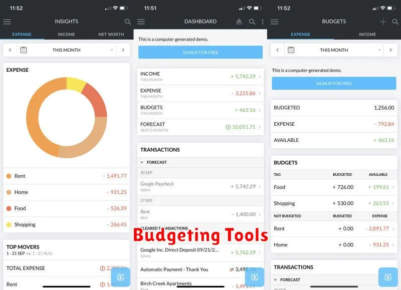 Budgeting Tools