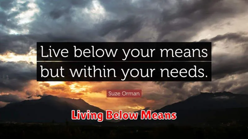 Living Below Means