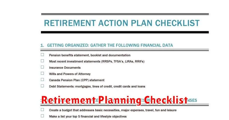 Retirement Planning Checklist