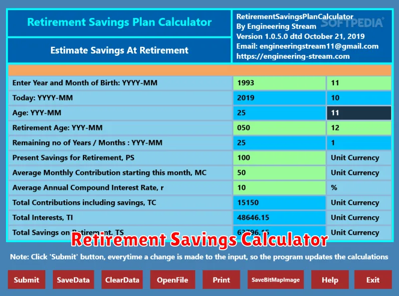 Retirement Savings Calculator