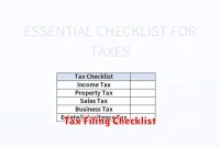 Tax Filing Checklist