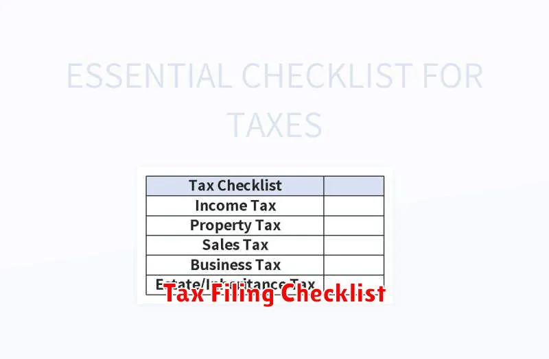 Tax Filing Checklist
