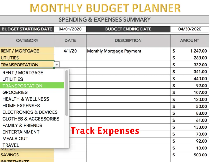 Track Expenses